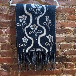 Jacquemus Wool Black Tan Scarf New